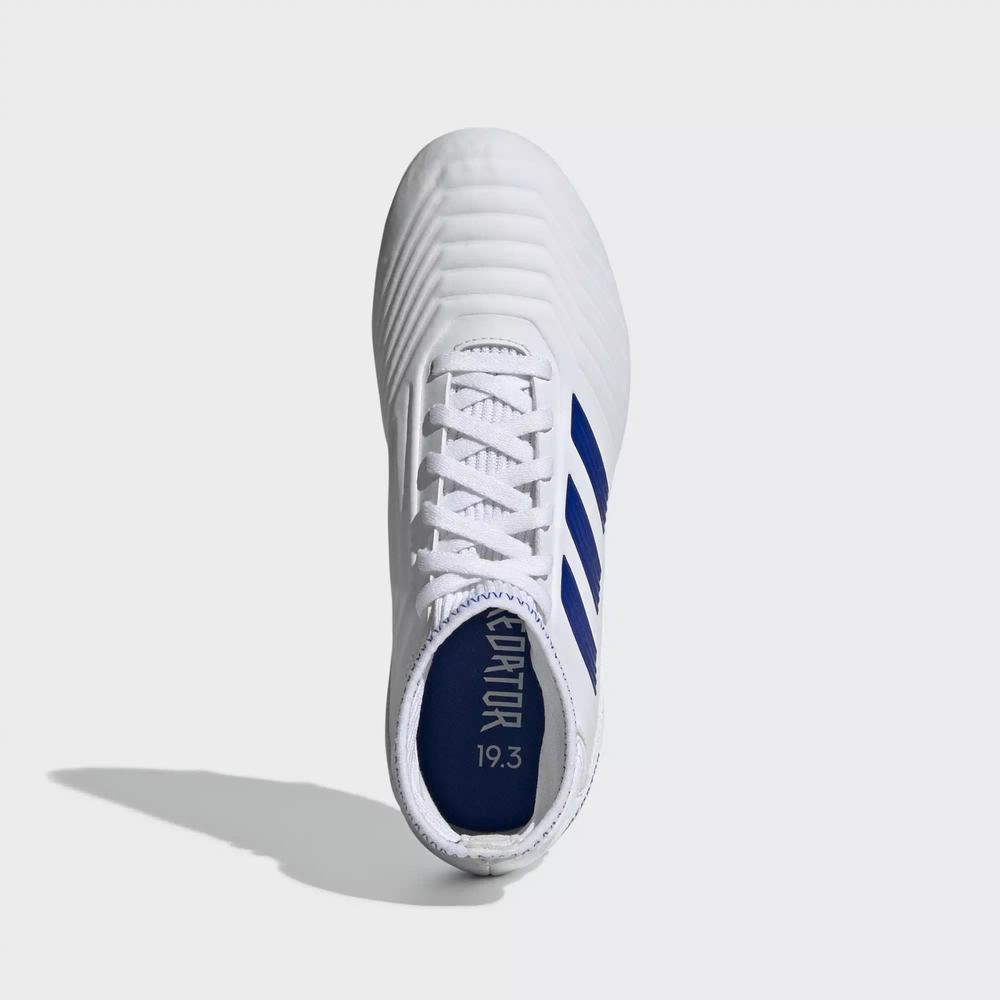 Adidas Predator 19.3 Firm Ground Tacos de Futbol Blancos Para Niño (MX-86207)